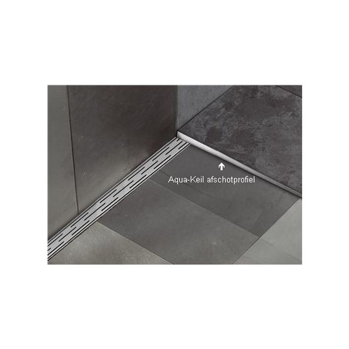 Blanke Aqua Keil 7542840100R afschotprofiel douchevloer 980x10x24 rechts RVS verchroomd