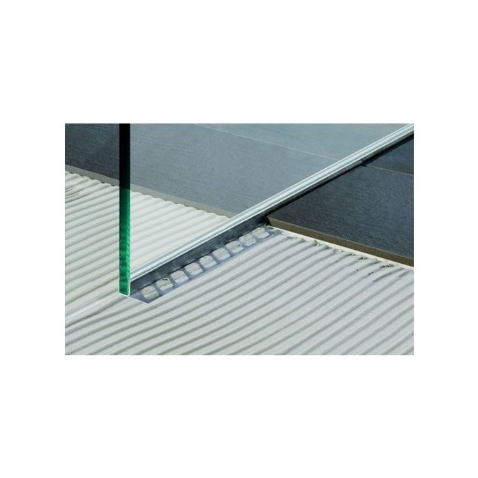 Blanke Aqua Keil Glas 1932856120R glas afsluitprofiel 1200x37mm rechts mat zwart