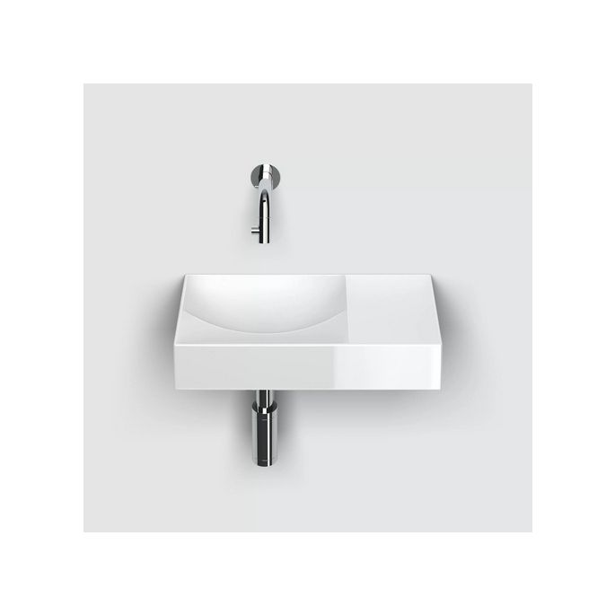 Clou Vale CL0303161R handbasin 38x19cm without tap hole right glossy white ceramics