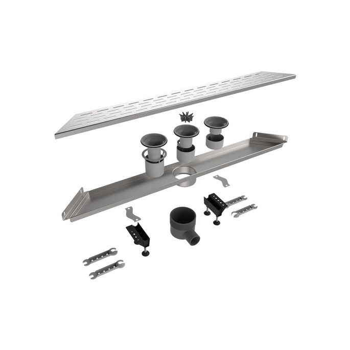 Easy Drain Multi Trapezium 300 EDMTRAP300 douchegoot 485x300x98mm zijuitloop
