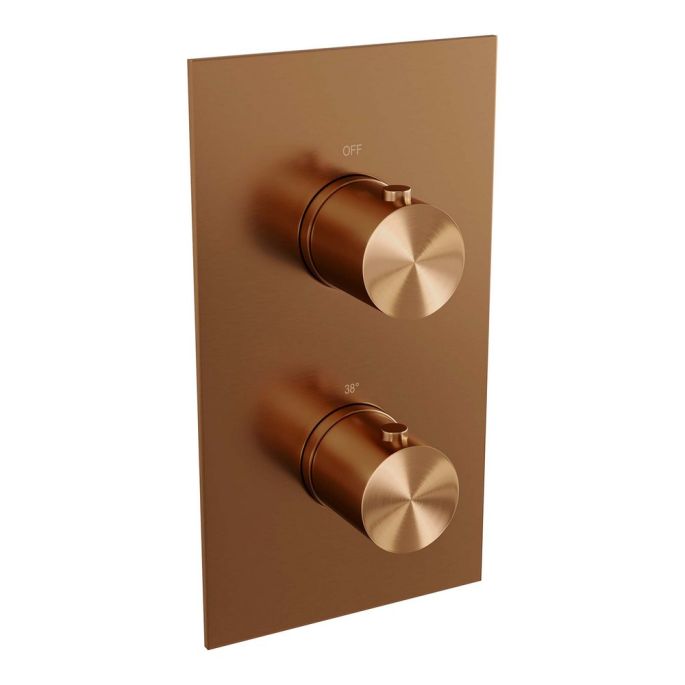 Brauer Edition 5-GK-066 thermostatische inbouw regendouche 3-weg omstelling SET 41 koper geborsteld PVD