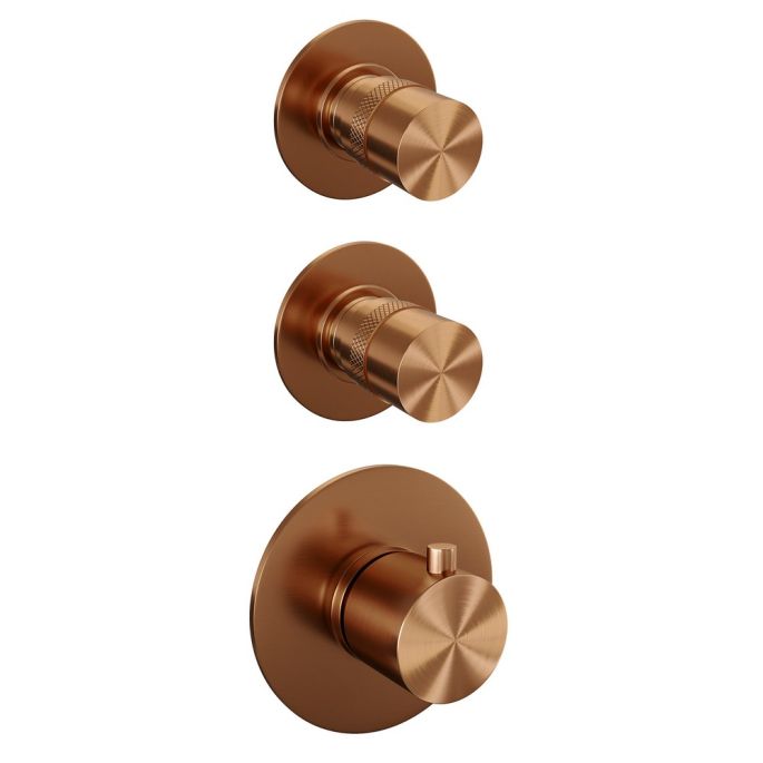 Brauer Edition 5-GK-081 thermostatische inbouw regendouche SET 22 koper geborsteld PVD