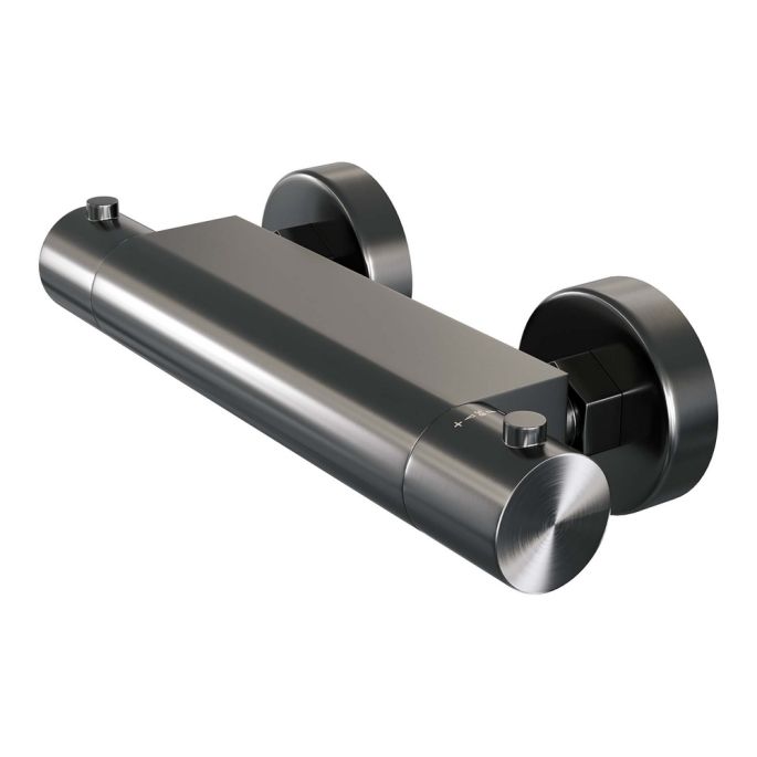 Brauer Edition 5-GM-044-1 opbouw douche thermostaatkraan SET 01 gunmetal geborsteld PVD