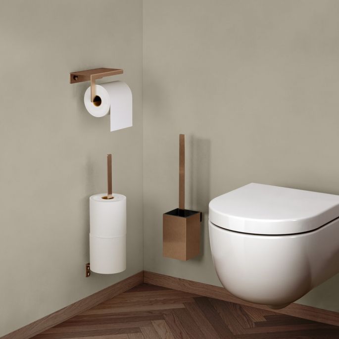 Clou Fold CL/09.04041.83 toiletborstelgarnituur wand brons geborsteld PVD
