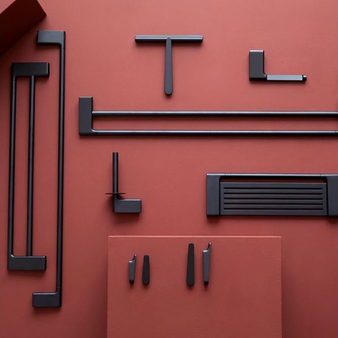 Pressalit Style PR40510 handdoekhouder enkel 81cm mat zwart