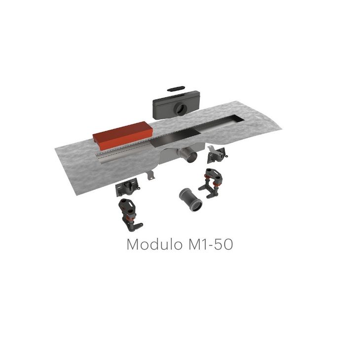 Easy Drain Compact 50 Modulo Stone EDM1NAT90050 douchegoot 90cm zijuitloop