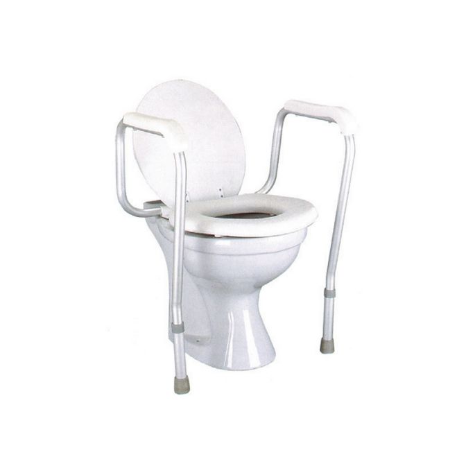 Handicare (Linido) 10540 toiletsteun met hulppoot aluminium/ kunststof wit