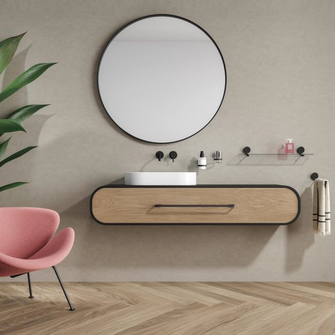 Geesa Opal Black 917216-06 zeepdispenser 200 ml zwart