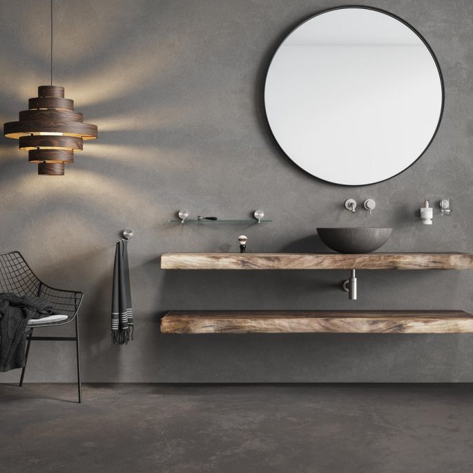 Geesa Opal Brushed Stainless Steel 917202-05 glashouder met glas RVS geborsteld