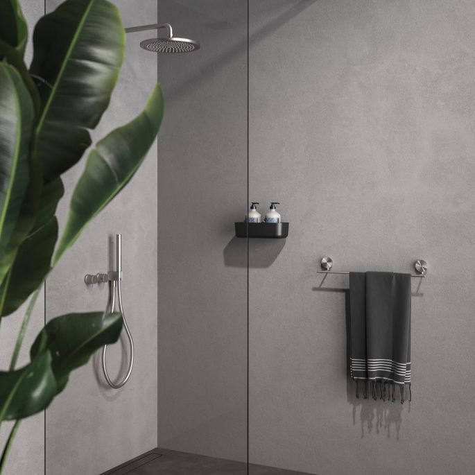 Geesa Opal Brushed Stainless Steel 917207-05-45 handdoekrek 45 cm RVS geborsteld