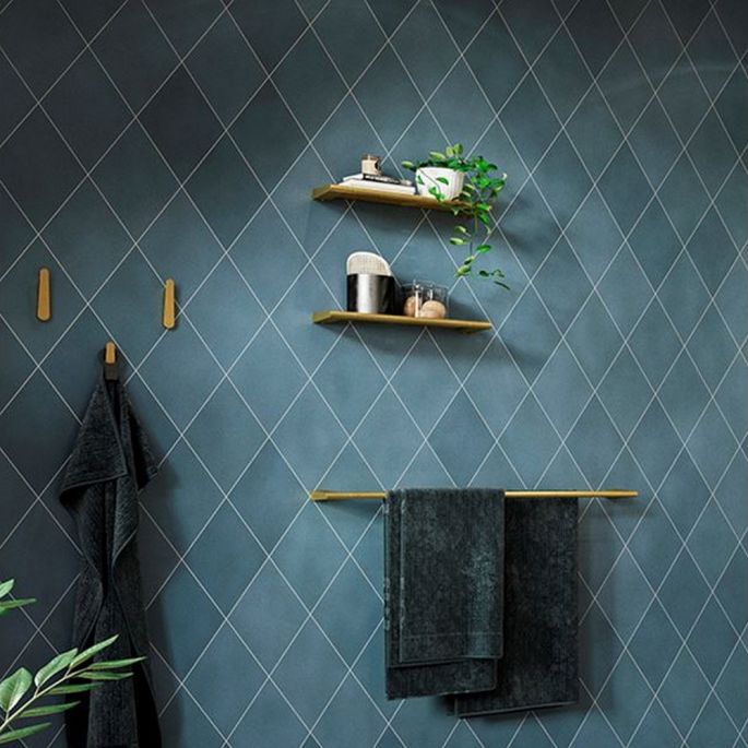 Pressalit Style PR70510 handdoekhouder enkel 81cm geborsteld messing