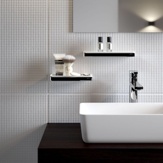 Geesa Frame 918802-02 planchet 21 cm chroom/ wit