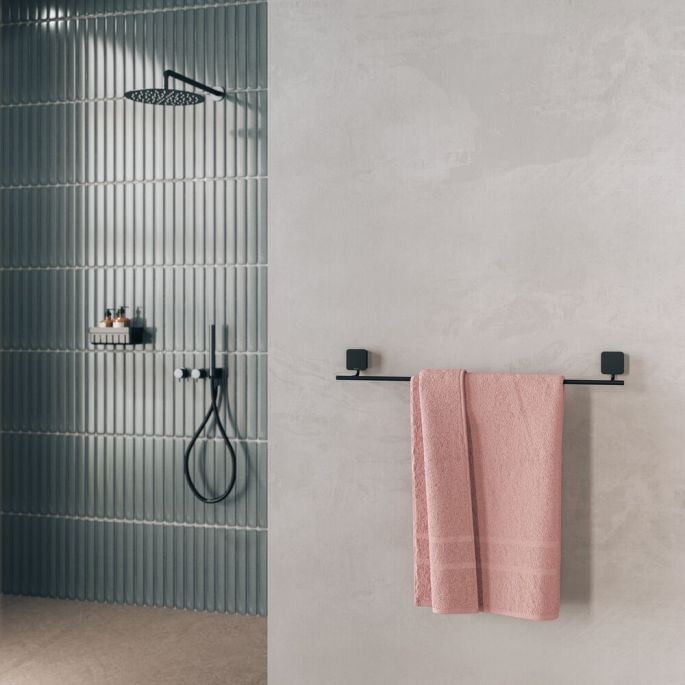 Geesa Topaz Black 917907-06-60-A handdoekrek 60cm zwart