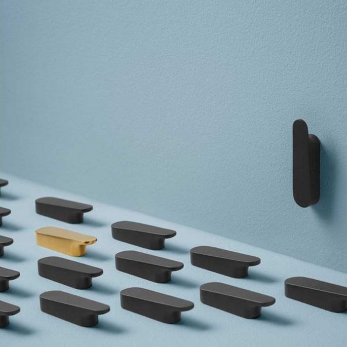 Pressalit Style PR40100 handdoekhaak mat zwart (2 stuks)