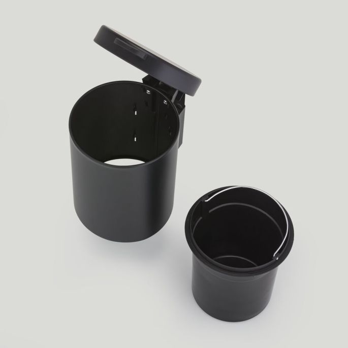 Geesa Hotel 91644-06 wandafvalemmer 3 liter zwart