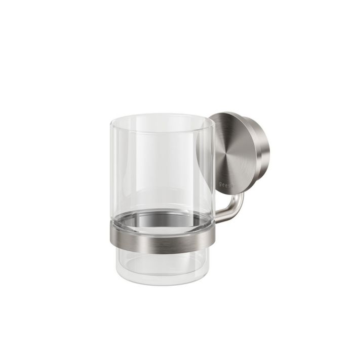 Geesa Opal Brushed Stainless Steel 917202-05 glashouder met glas RVS geborsteld