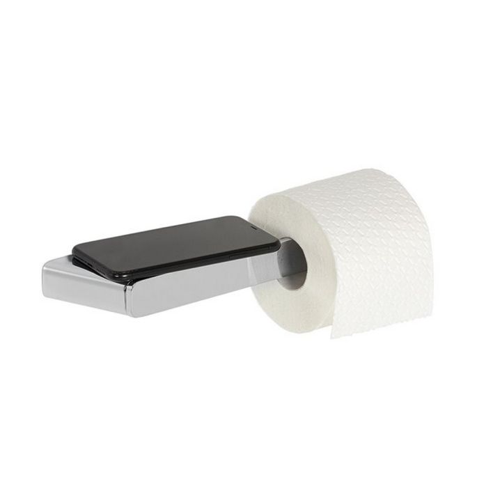 Geesa Shift Chrome 919924-02 toiletrolhouder zonder klep met planchet chroom