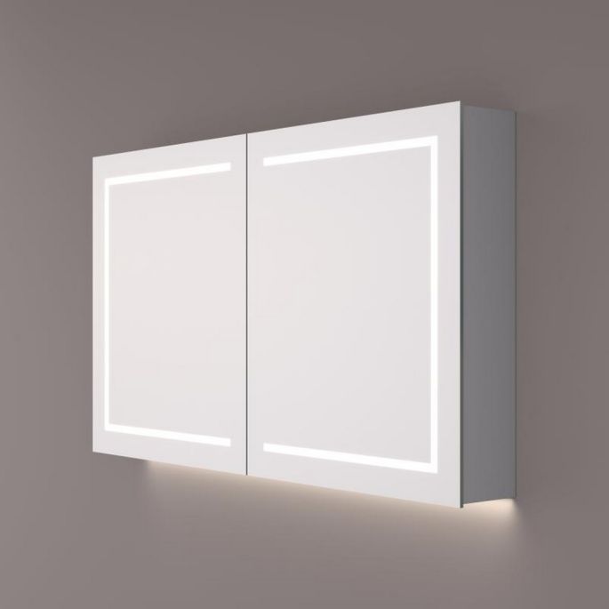 Hipp Design SPK 62080 luxe spiegelkast met LED baan rondom en indirecte LED verlichting onder 80x70x14cm