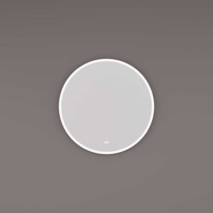 Hipp Design SPV 13015 BL KW spiegel in mat zwart ø100cm met directe LED baan rondom en spiegelverwarming