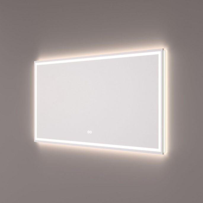 Hipp Design SPV 9050 KW spiegel 140x70cm met directe en indirecte LED verlichting rondom en spiegelverwarming