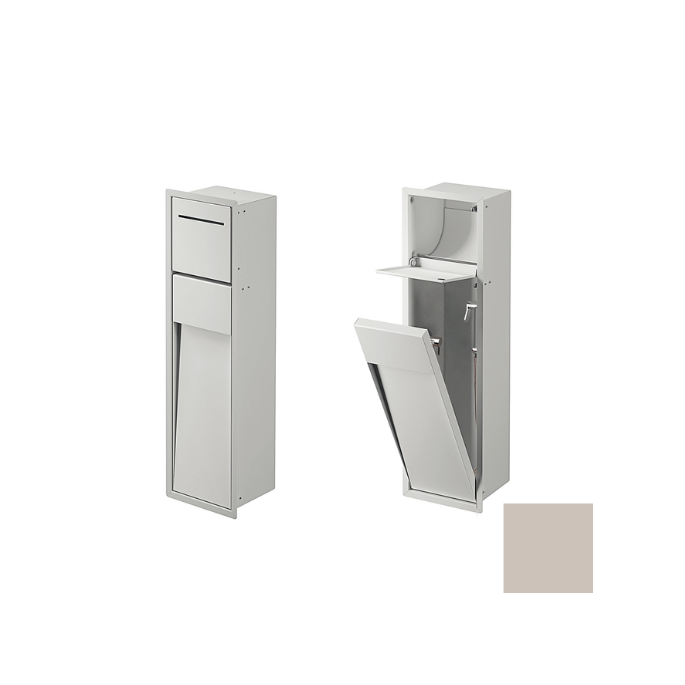 Inda MY Secret A8085BAX inbouwnis met toiletrolhouder en hygiënische douche190x660mm mat avorio