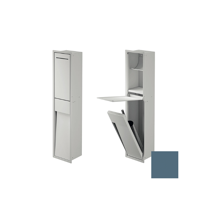 Inda MY Secret A8085CAV inbouwnis met toiletrolhouder en toiletborstelgarnituur 190x860mm mat avio
