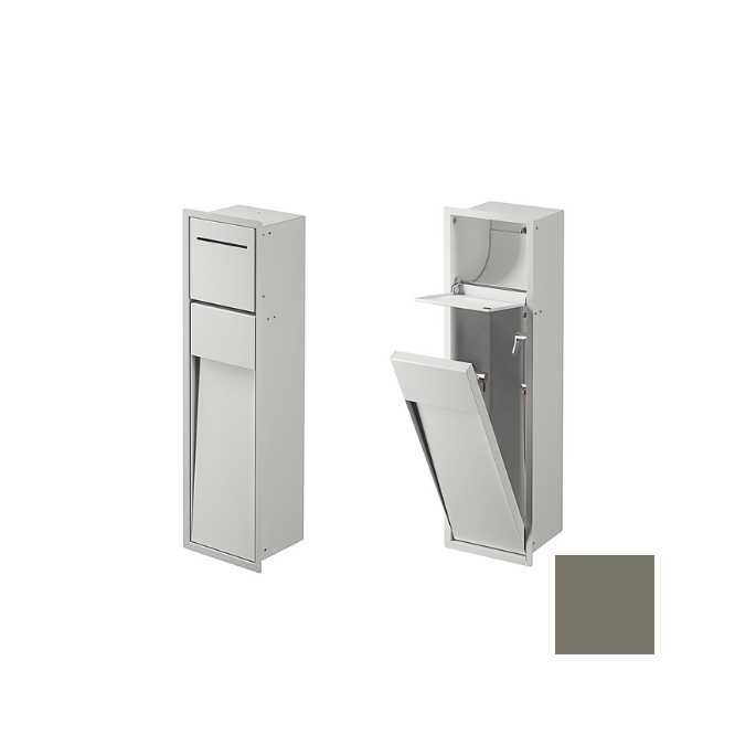 Inda MY Secret A8085BCX inbouwnis met toiletrolhouder en hygiënische douche190x660mm mat creta