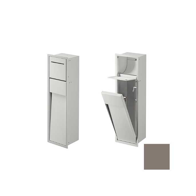 Inda MY Secret A8085BVN inbouwnis met toiletrolhouder en hygiënische douche190x660mm mat avana