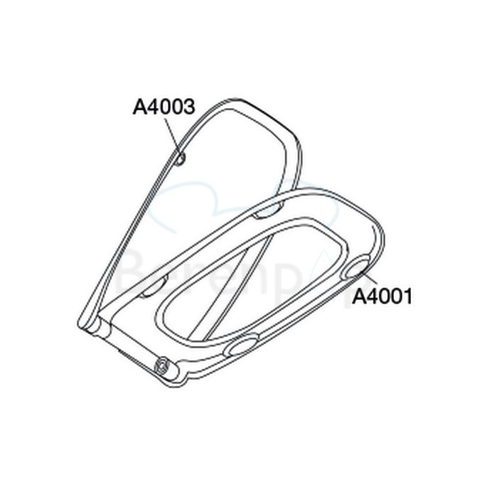 Pressalit Code 778000-DD7999 toiletzitting met deksel wit