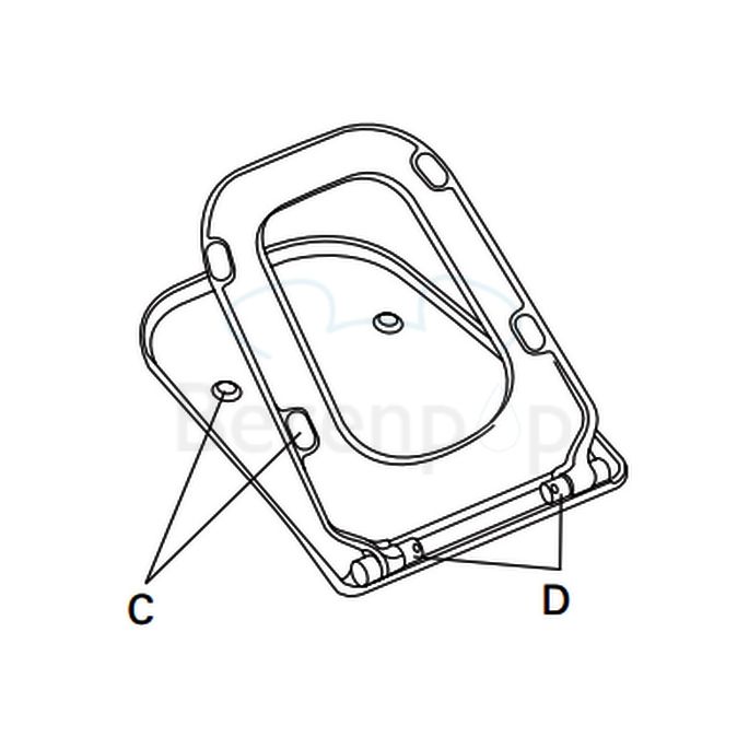 Villeroy en Boch Joyce Slimseat 9M62S101 toiletzitting met deksel wit