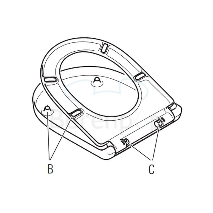 Villeroy en Boch O.Novo 9M38S101 toiletzitting met deksel wit