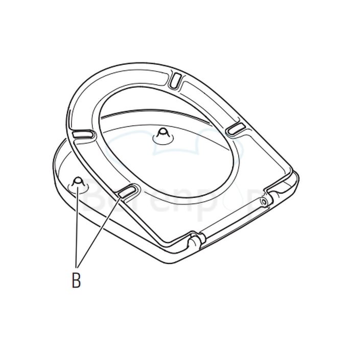 Villeroy en Boch O.Novo 9M406101 toiletzitting met deksel wit