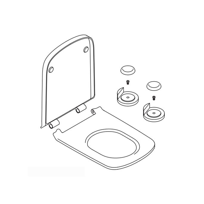 Duravit DuraStyle 0020610000 toiletzitting Vital met deksel wit