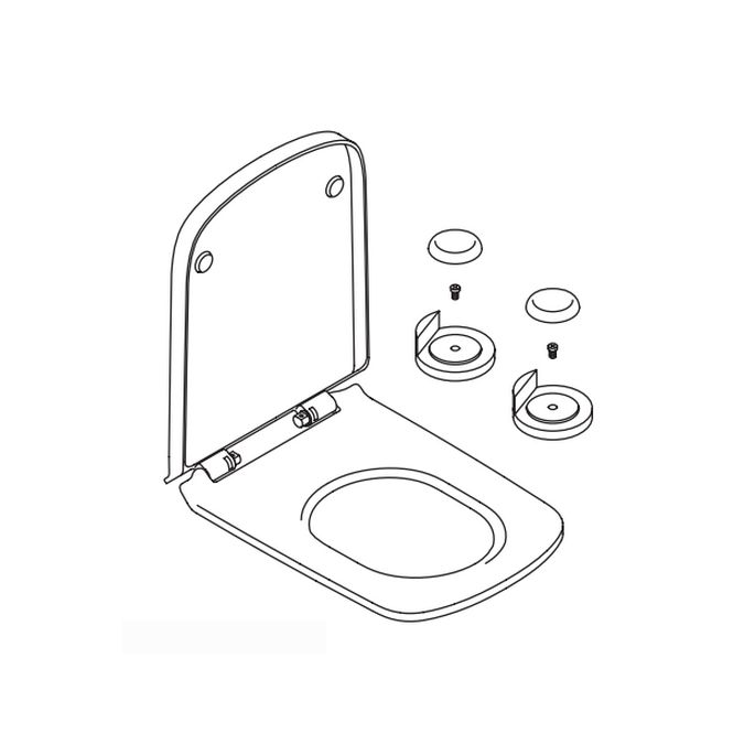 Duravit DuraStyle 0062390000 toiletzitting Vital met deksel wit