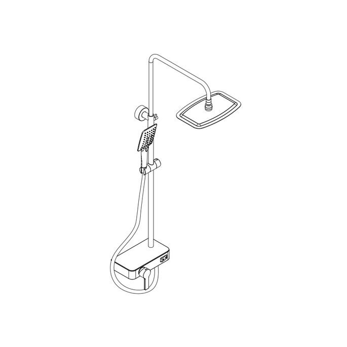 HSK AquaSwitch Softcube Mix 1001880 showerset met mengkraan chroom