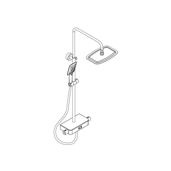 HSK AquaSwitch Softcube 1001980 showerset met thermostaat chroom