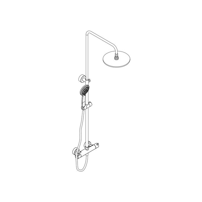 HSK RS 200 1006600 showerset met thermostaat chroom