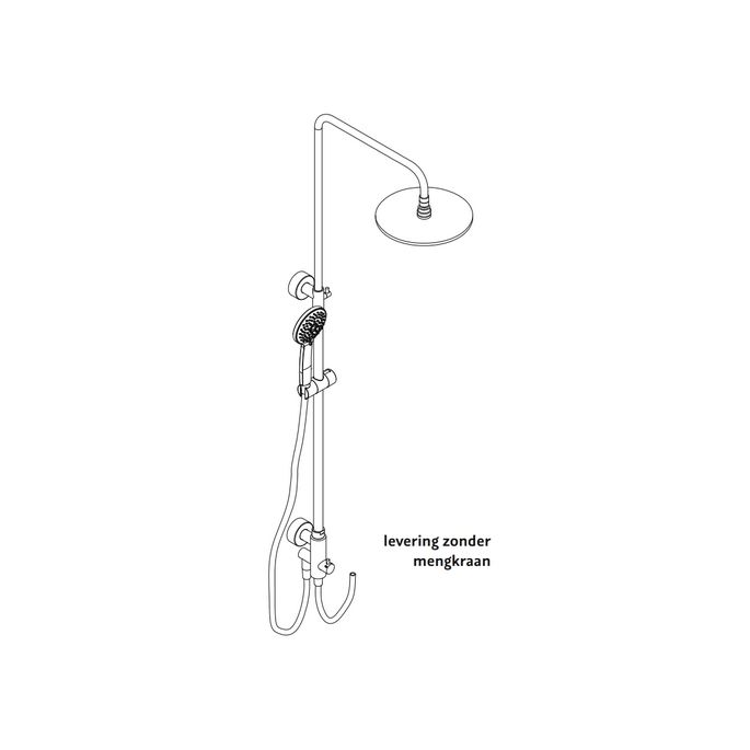 HSK RS 200 rond 1006000 showerset zonder kraan chroom