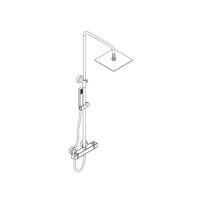 HSK RS 500 1005500 showerset met thermostaat chroom