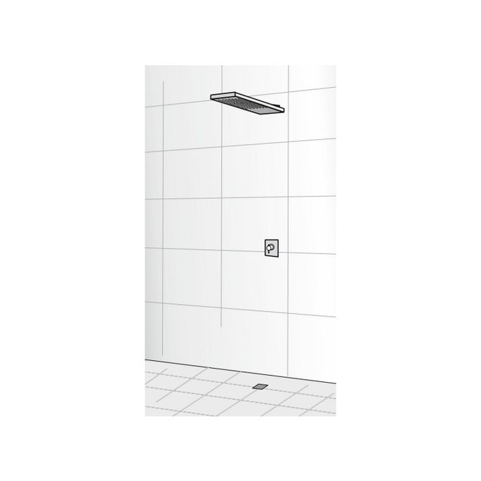 HSK Shower & Co! 1900013 regendouche Lavida vrijhangend RVS gepolijst