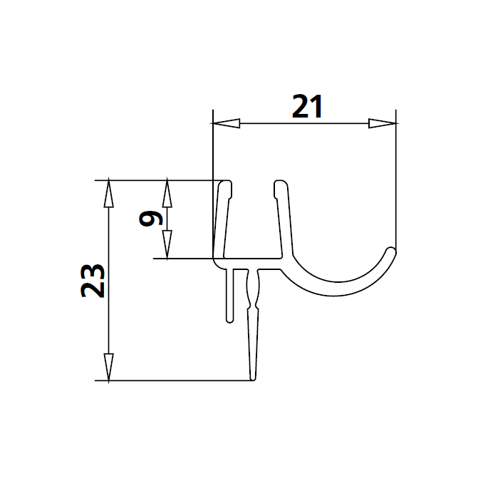 Kermi 2534058 set spatwaterdichtingen 2 x 98,5cm - 6mm