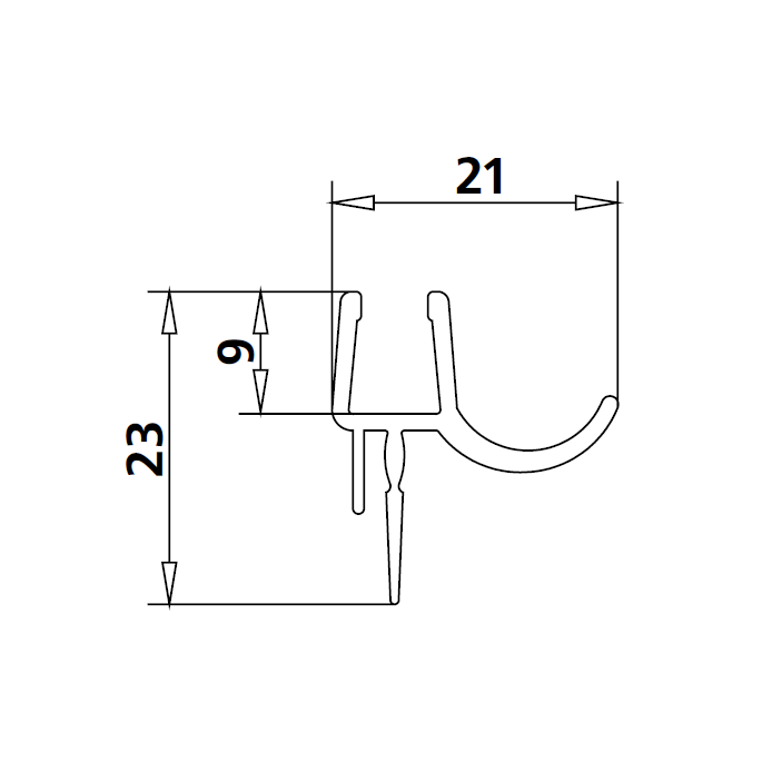 Kermi 2534082 spatwaterdichting 1 x 98,5cm