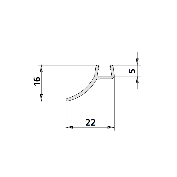 Kermi 2534090 muurafdichting verticaal 200cm