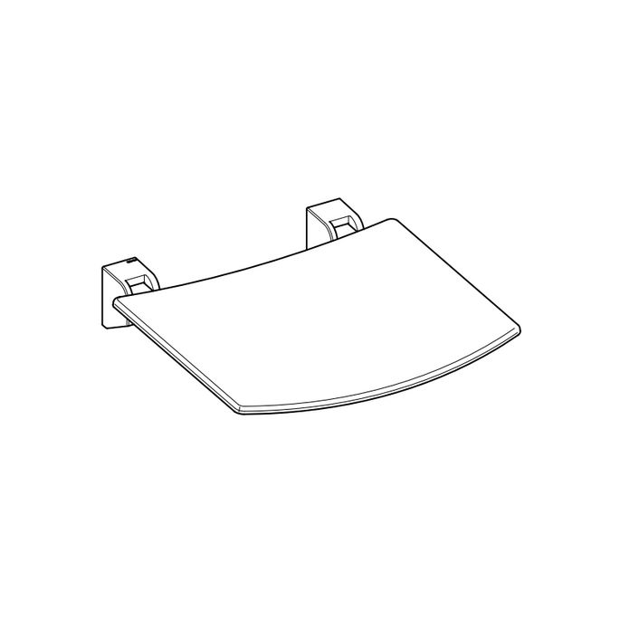 Keuco Collectie Plan 14980170037 klapzitting aluminium zilver-geëloxeerd/ zwartgrijs (RAL 7021)