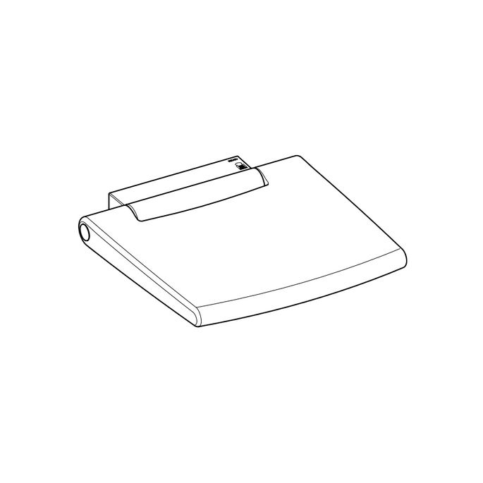 Keuco Collectie Plan 14983170038 klapzitting aluminium gelakt/ lichtgrijs (RAL 7035)