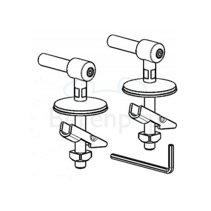 Villeroy en Boch Architectura 92245661 set vaste scharnieren chroom