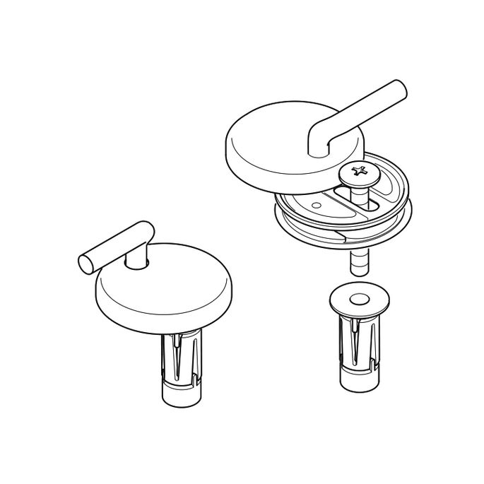 Villeroy en Boch O.Novo Compact 92241661 set vaste scharnieren chroom