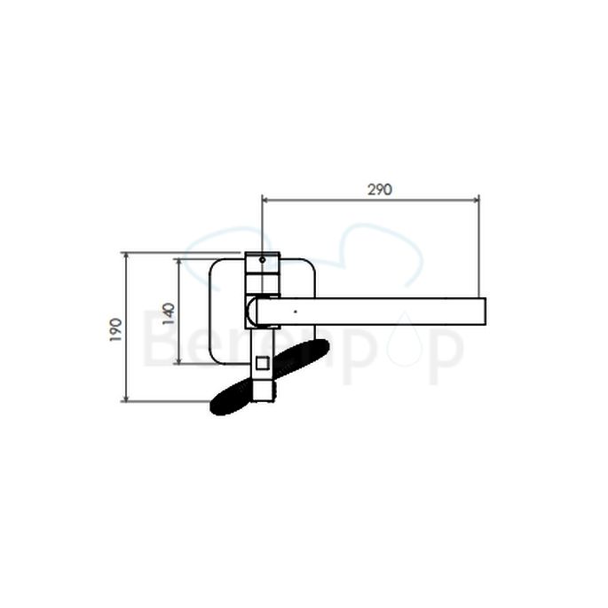 Clou Xo CL060400329 type 3 vrijstaande badkraan met handdouche chroom