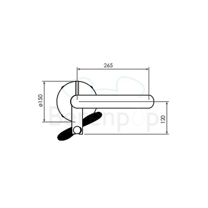 Clou Xo CL060400829 type 8 vrijstaande badkraan met handdouche chroom