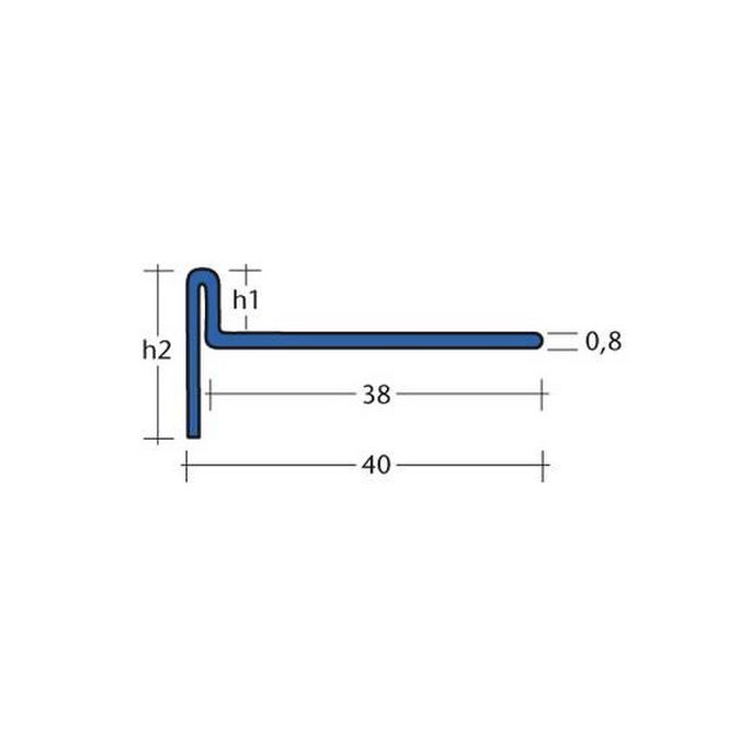 Blanke Aqua Keil 754280B110R afschotprofiel douchevloer 980x11x24 rechts RVS geborsteld